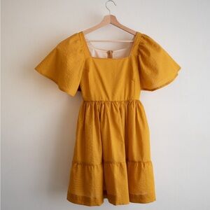 Square Neck Ruffle Dress